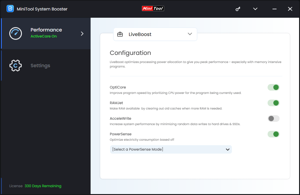 LiveBoost Configuration