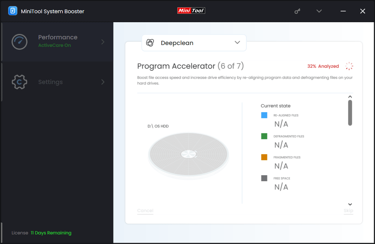 defrag hard drive with System Booster