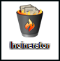 drag your file to this Incinerator bin