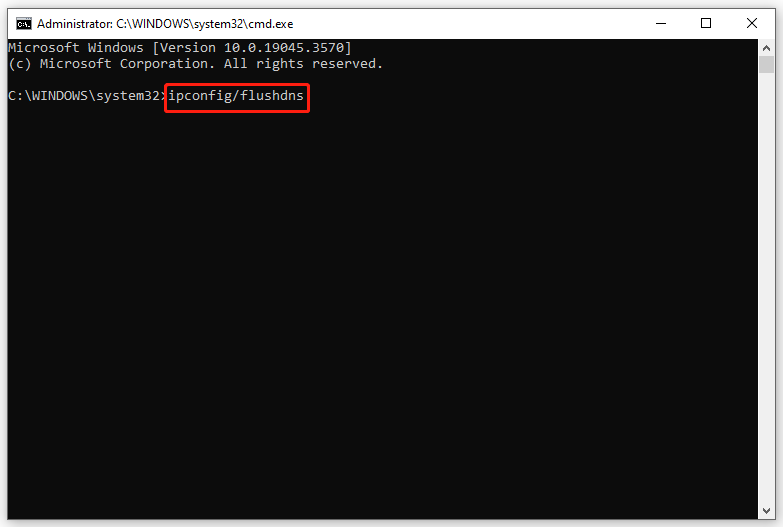 clear DNS cache