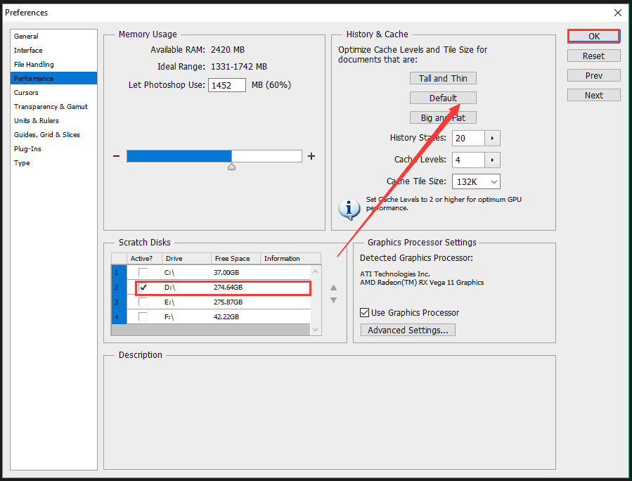 scratch disk in Photoshop