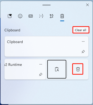 clear your Clipboard history