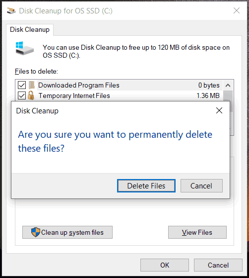 disk cleanup