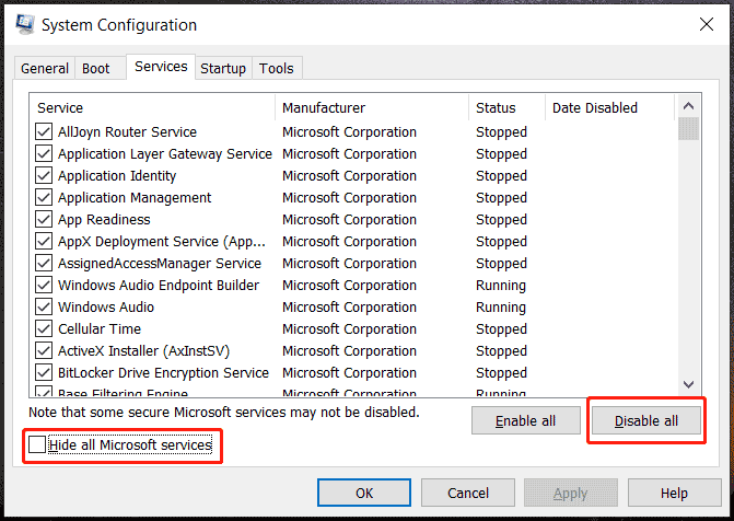 Windows 10 clean boot