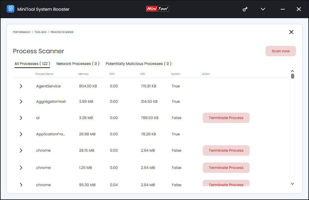 hit Process Scanner