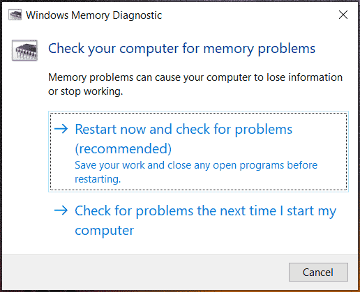 Windows Memory Diagnostic