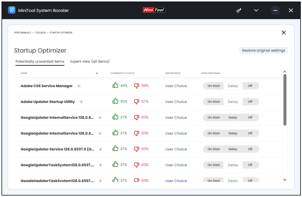 Startup Optimizer