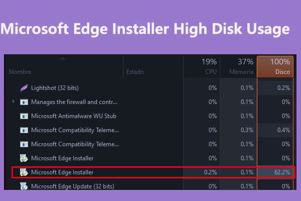 Solved – Microsoft Edge Installer High Disk Usage Problem