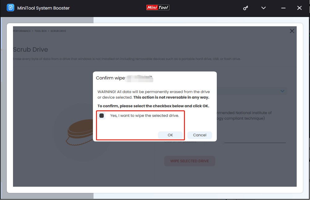 check the box in the confirmation window