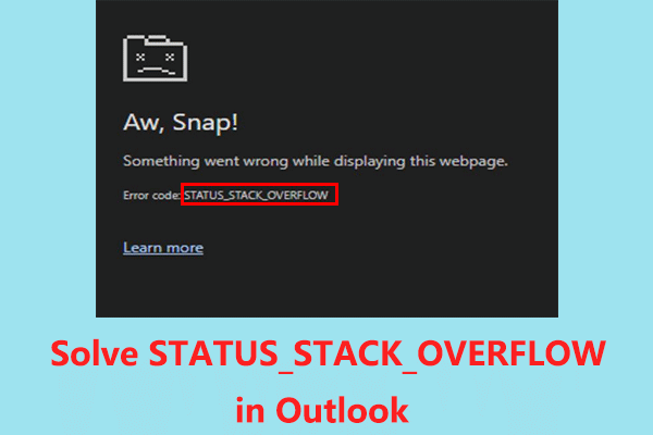 How to Fix Exception Code STATUS_STACK_OVERFLOW Outlook