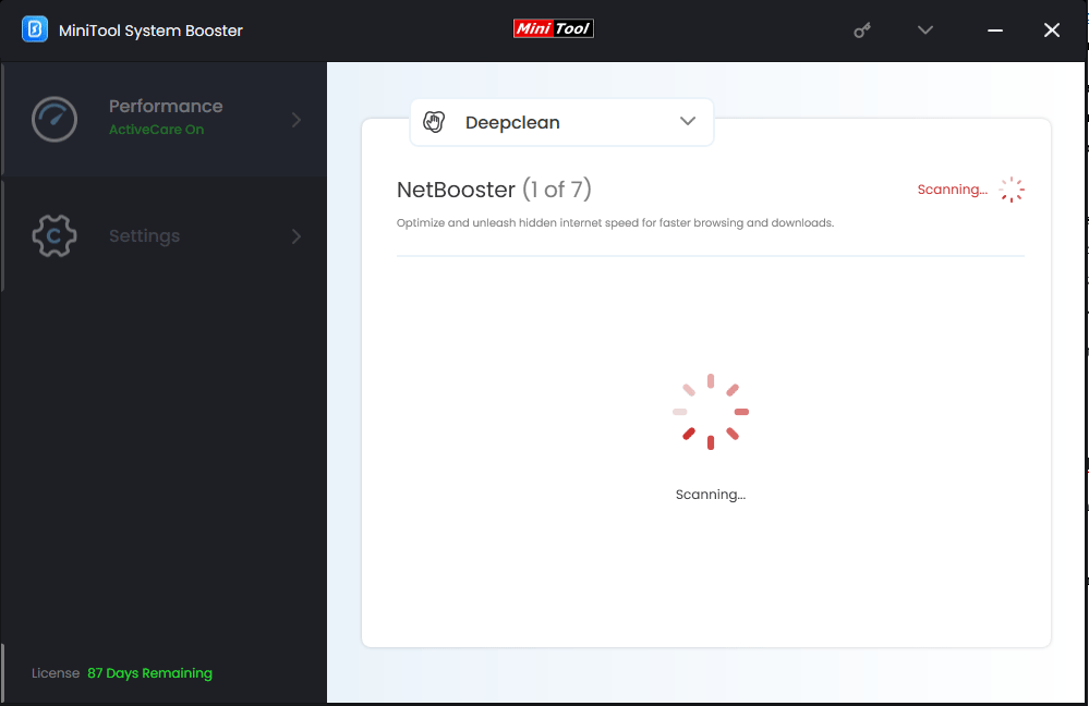 troubleshoot your internet connection in NetBooster