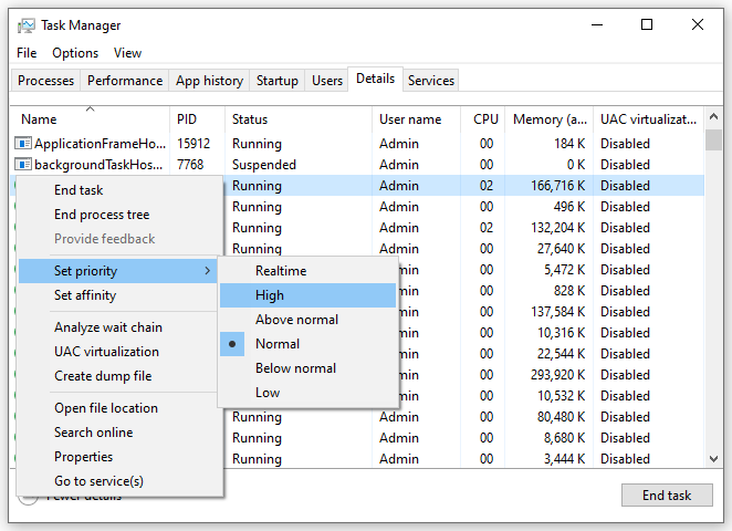 set Stalker 2 to high priority to reduce lags in the game