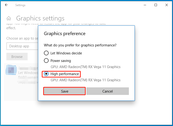 assign High performance for Call of Duty Black Ops 6 in Graphics settings