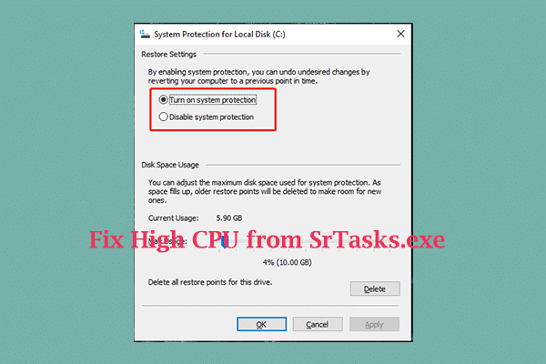 Expert Guide to Reduce High CPU from SrTasks.exe in Windows 11/10