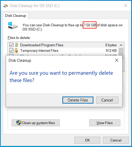 Windows 10 Disk Cleanup