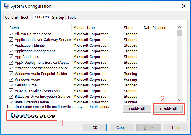 clean boot Windows 10