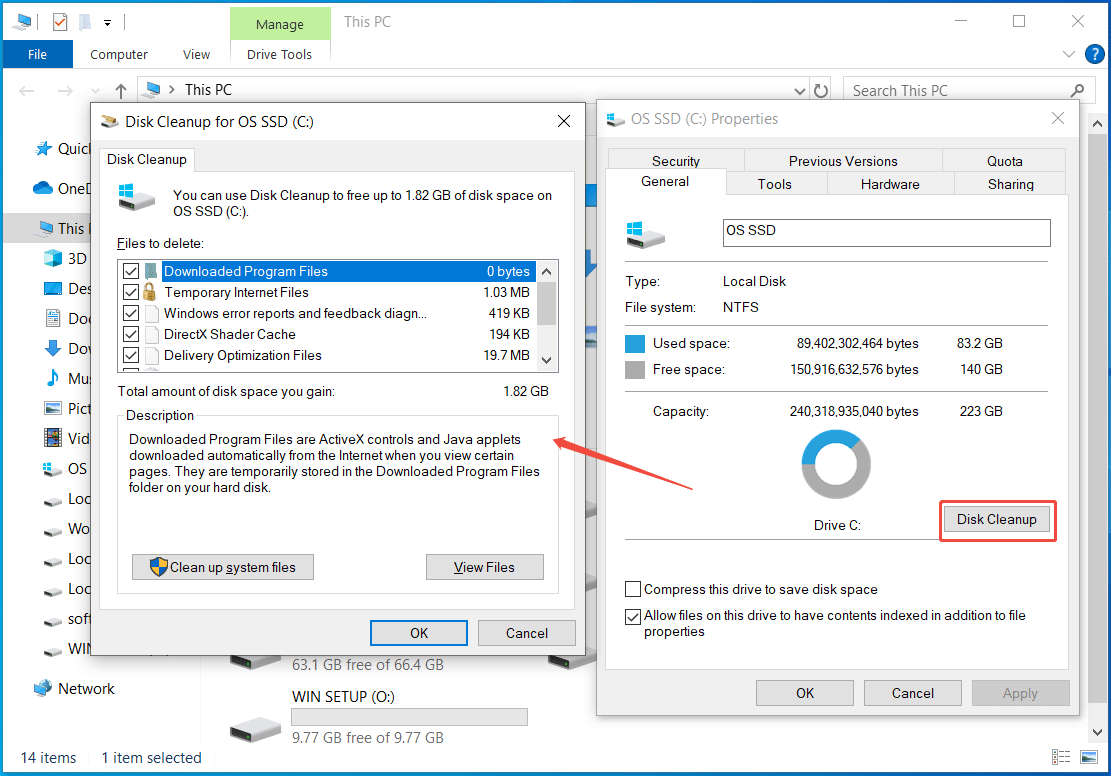 run Disk Cleanup