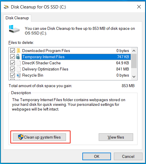 Disk Cleanup Windows 10